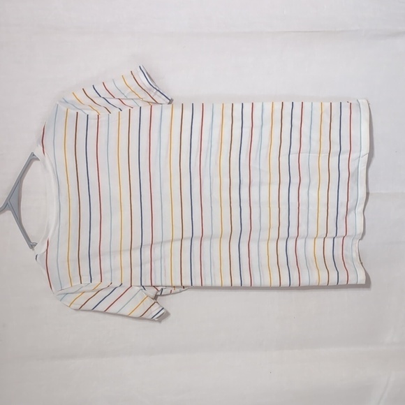 ana White Vneck Tee Multicolored Stripes Size Medium - Picture 4 of 4